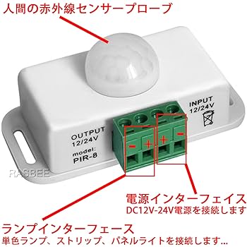 Man RAYS パーカー(即日配送可) センサーライト LED ソーラー ガーデン 防犯ライト 屋外 赤 青